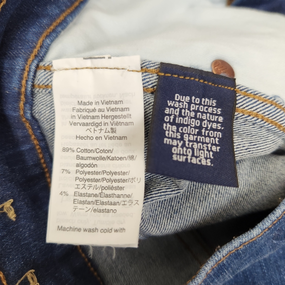 Madewell 10" High-Rise Skinny Jeans In Hannah Wash Button Fly Blue Denim Size 28 - Picture 12 of 15